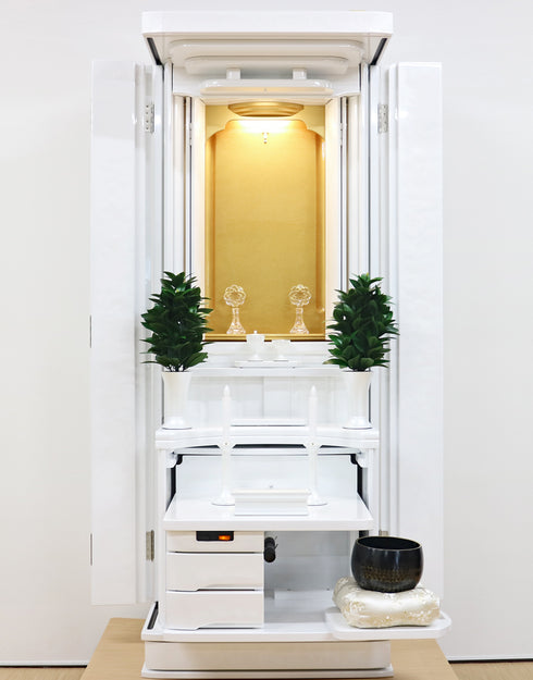 Soka Gakkai Furniture-style Buddhist Altar "Akane" Available in 4 colors Made in Japan Rainbow Gold Cabinet Compatible with Permanent Gohonzon
